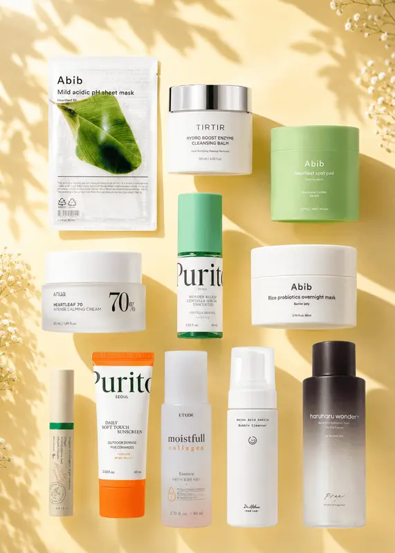 10-Step Korean Skincare Routine Set – Sensitive Skin Type