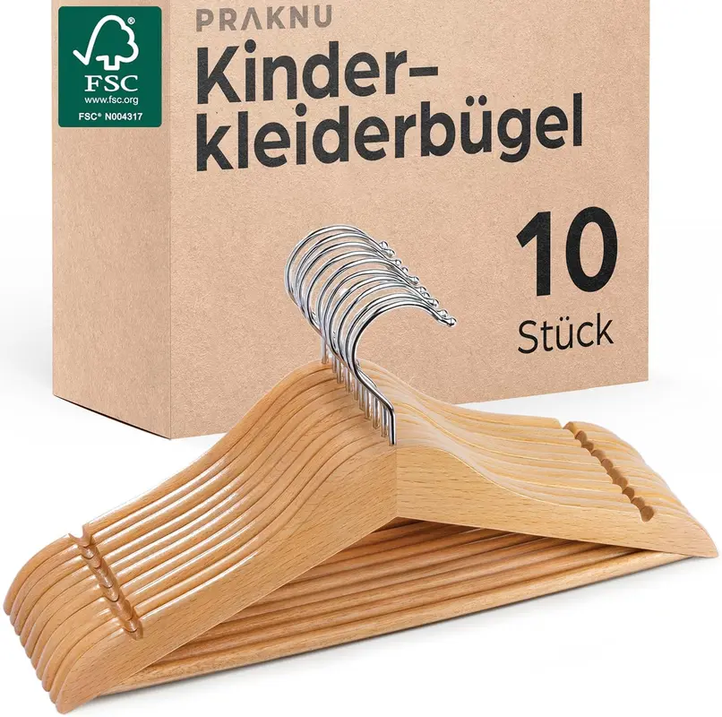 10er-Set Kinderkleiderbügel, 10 Stück