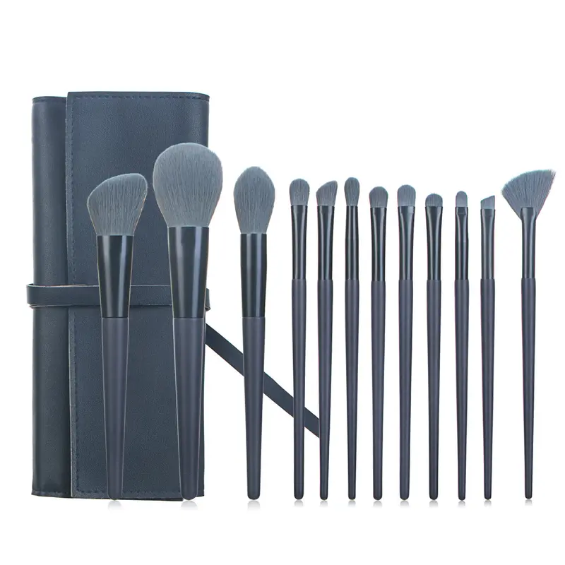 12-teiliges Make-up Pinselset mit Tasche