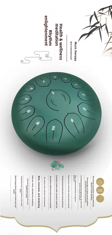 12-Zoll 13-Ton Lotus Heart Steel Tongue Drum