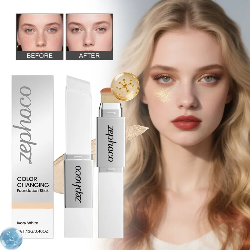 2-in-1 Farbwechselnde Foundation-Stick Ivory Weiß