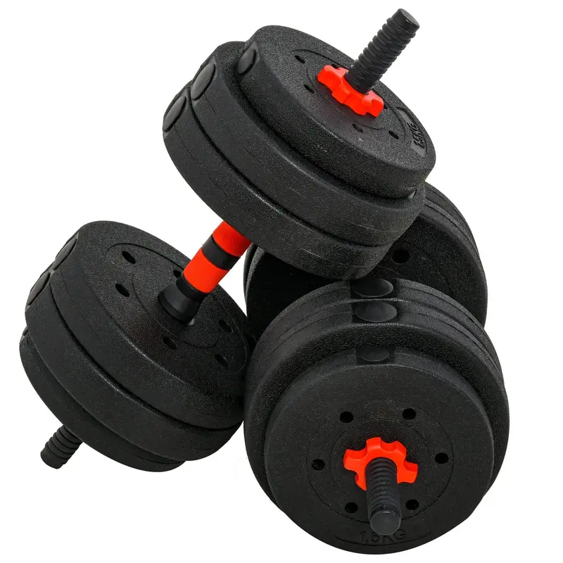 2 in 1 Hantel Set 25 kg verstellbare Kurzhantel & Langhantel, Krafttraining und Gewichtheben für Zuhause