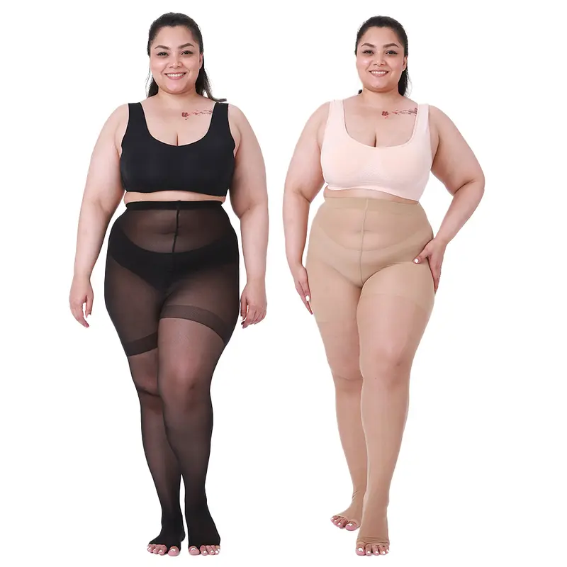 2 Paar 20D Ultra Toeless Sheer Tights