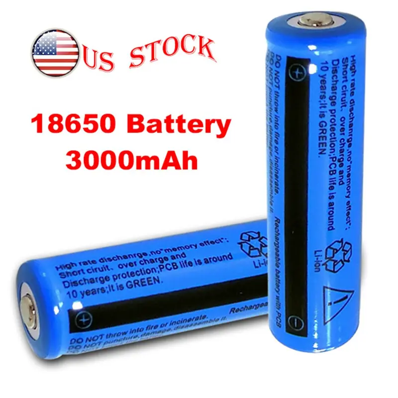2er-Pack 18650 Li-ion Akkus 3000mAh