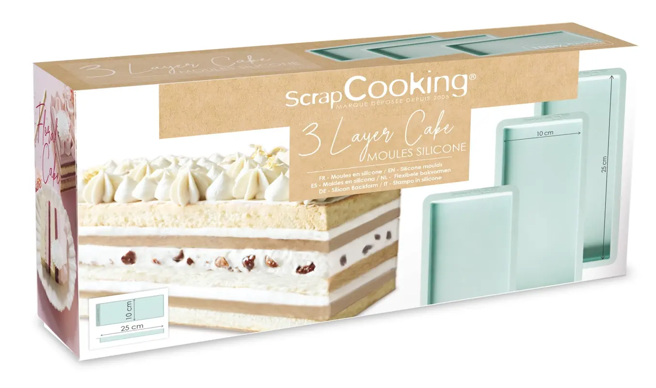 2er Set Backform für Schichtkuchen Silikon