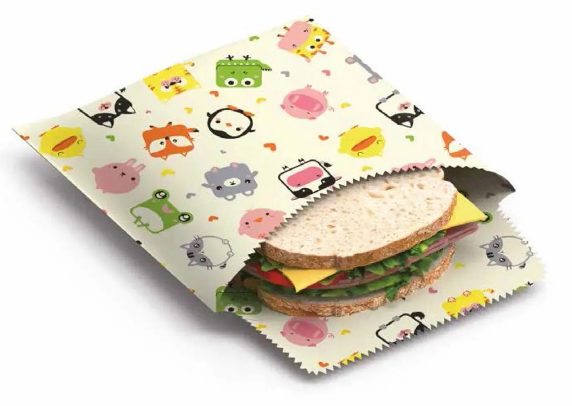 2er Set Bienenwachs Sandwich & Snackbeutel 18x18,18x23cm