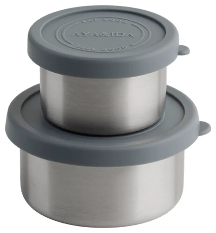 2er Set Snack Container 100ml + 200ml Dark Grey