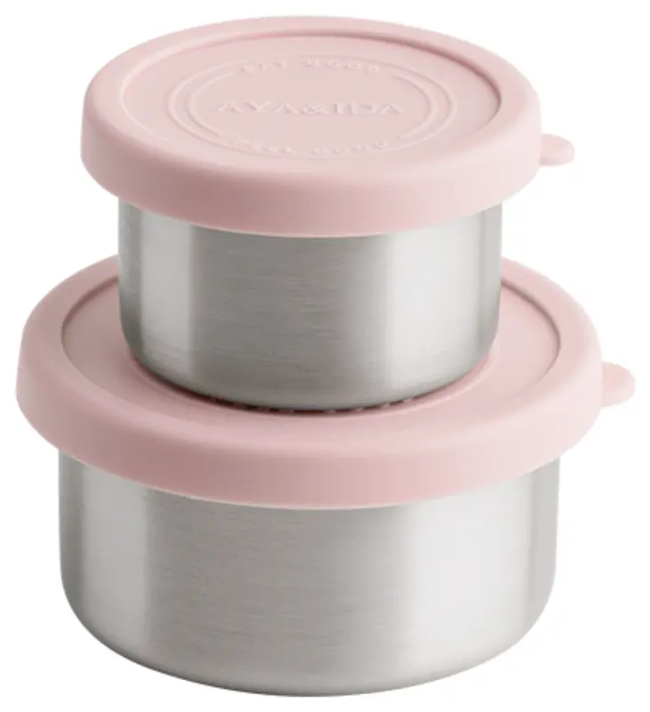 2er Set Snack Container 100ml + 200ml Soft Rose