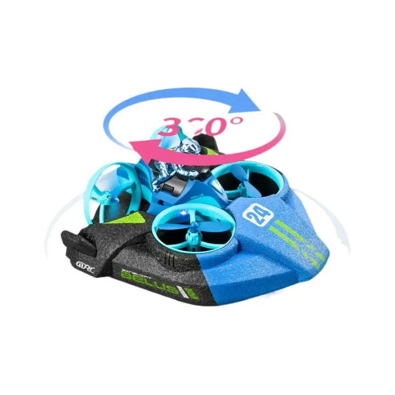 3-in-1 RC-Hovercraft für Land, Wasser & Luft, Blau
