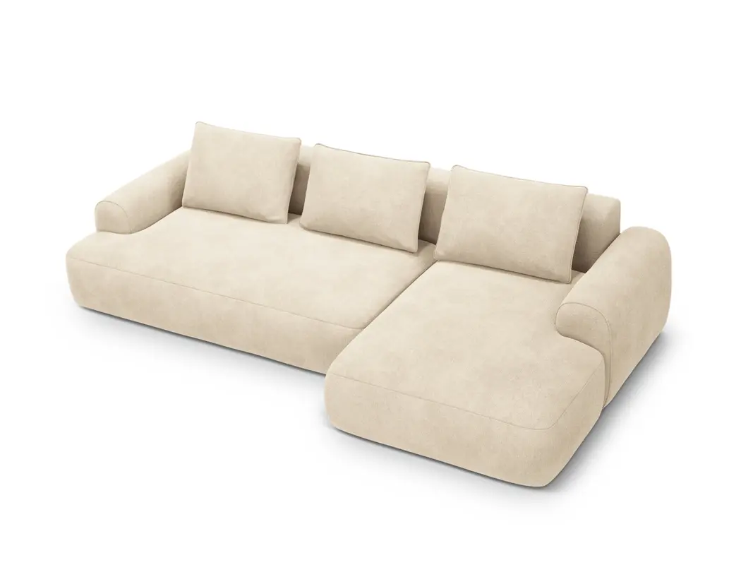3-Sitzer Ecksofa Calma rechts mit Schlaffunktion und Stauraum