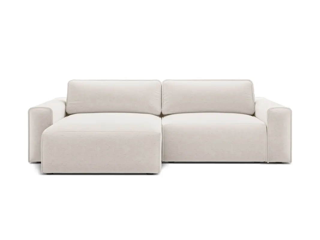 3-Sitzer Ecksofa links mit Bettfunktion und Box Victor