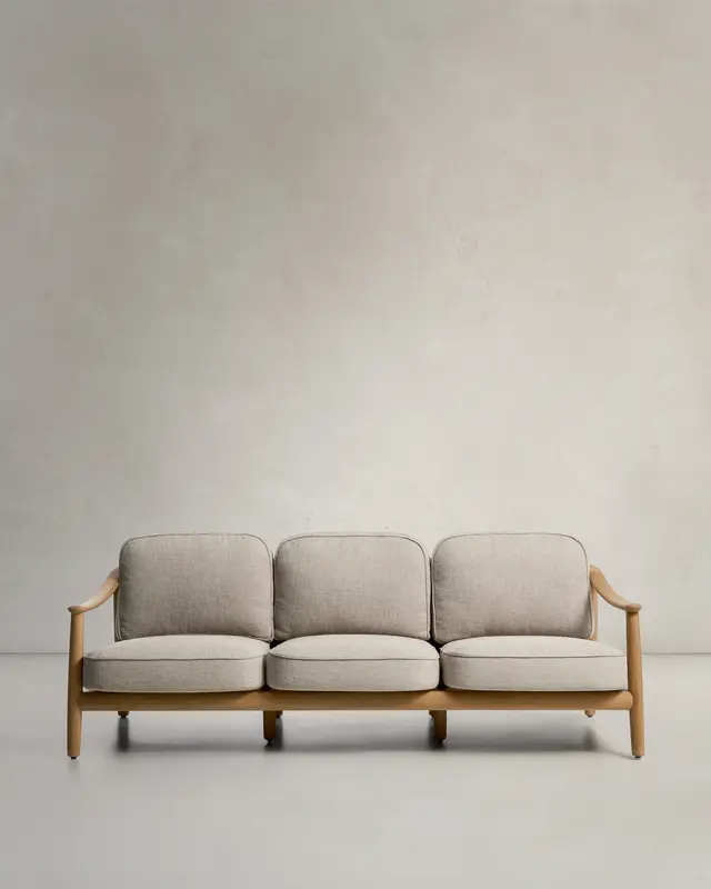 3-Sitzer Outdoor-Sofa Elunda aus massivem Teakholz, FSC 100 %, 215 cm