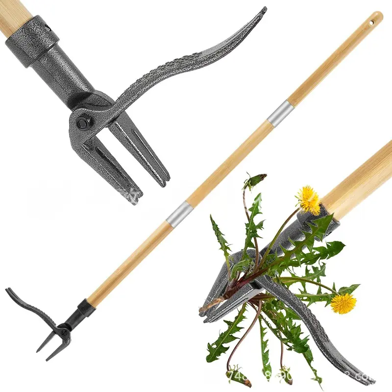 3-teiliger Jäter mit Holzgriff