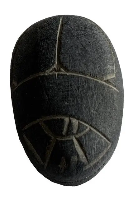 30 schwarze Basaltstein Skarabäus