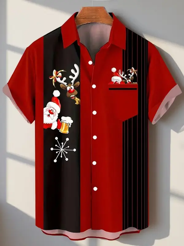 3D-Druck Weihnachts-Shirt Herren