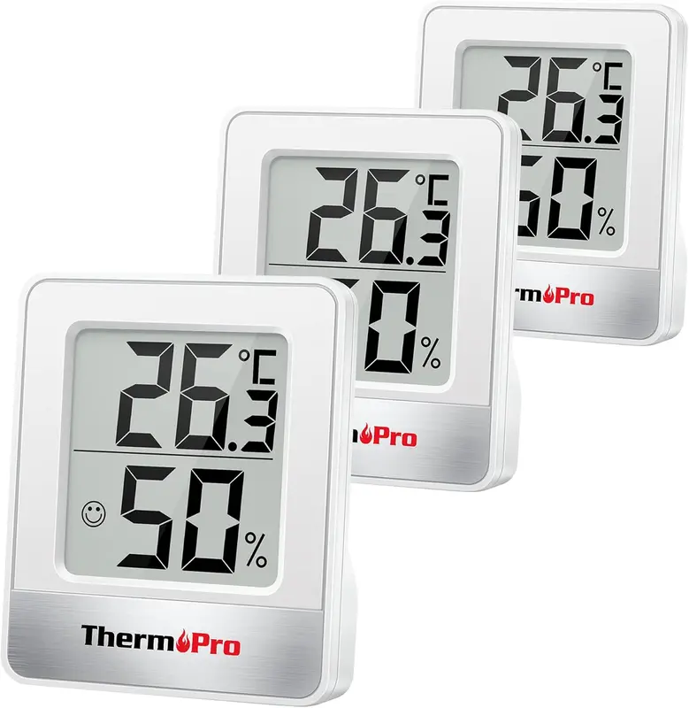 3er-Set Mini Thermo-Hygrometer TP49W-3, 3