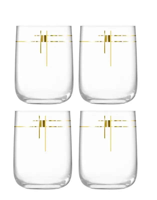 4er Set Century Trinkglas 625ml gold