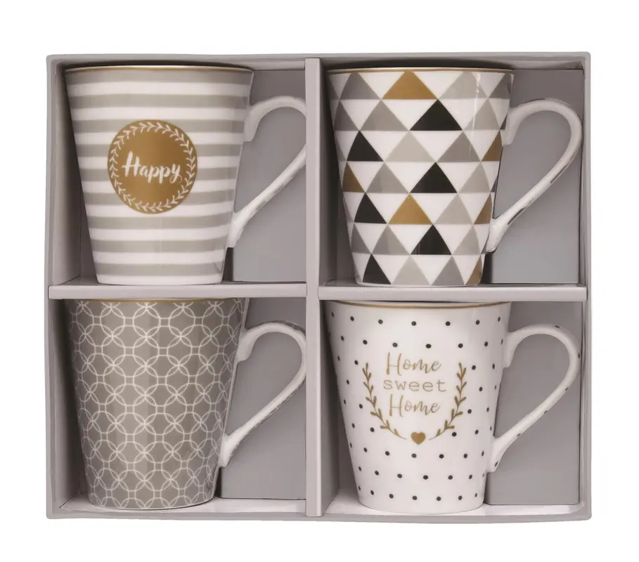 4er Set Coffee Mania Kaffebecher in, Home, 300ml