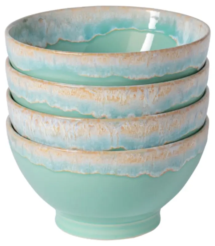 4er Set Latte Bowls Schale 550ml D14.5cm H8cm aqua