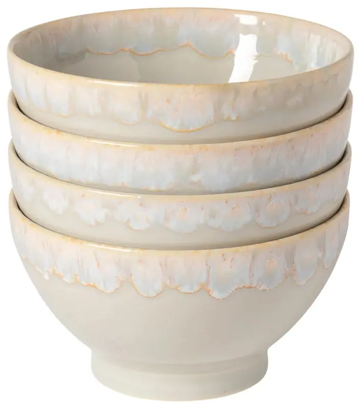 4er Set Latte Bowls Schale 550ml D14.5cm H8cm grau