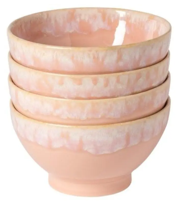 4er Set Latte Bowls Schale 550ml D14.5cm H8cm soft pink