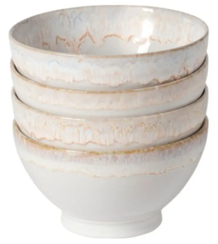 4er Set Latte Bowls Schale 550ml D14.5cm H8cm weiss