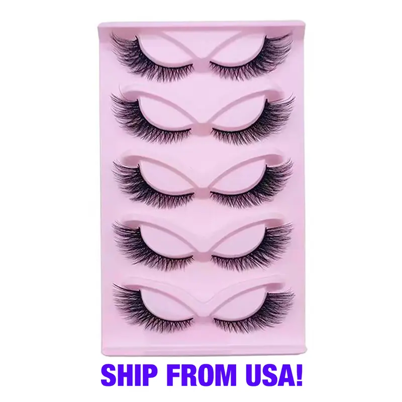 5 Paar Falsche Wimpern Faux Mink