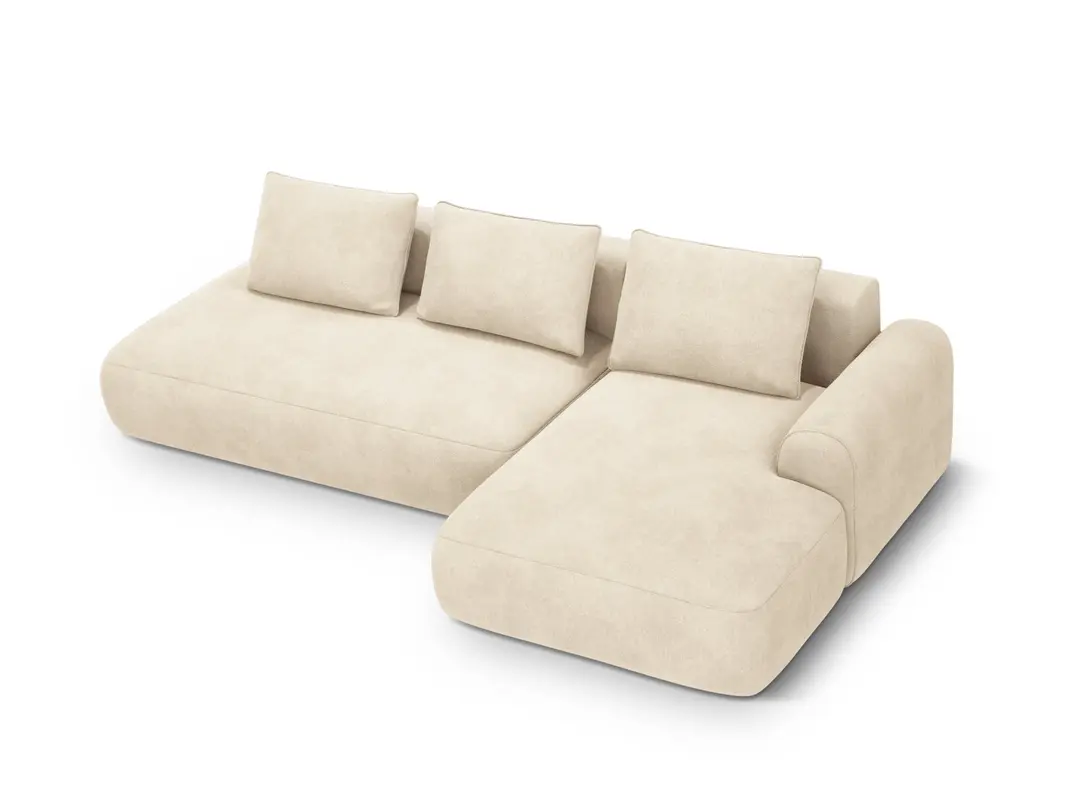 5-Sitzer Ecksofa Calma rechts mit Schlaffunktion und Stauraum