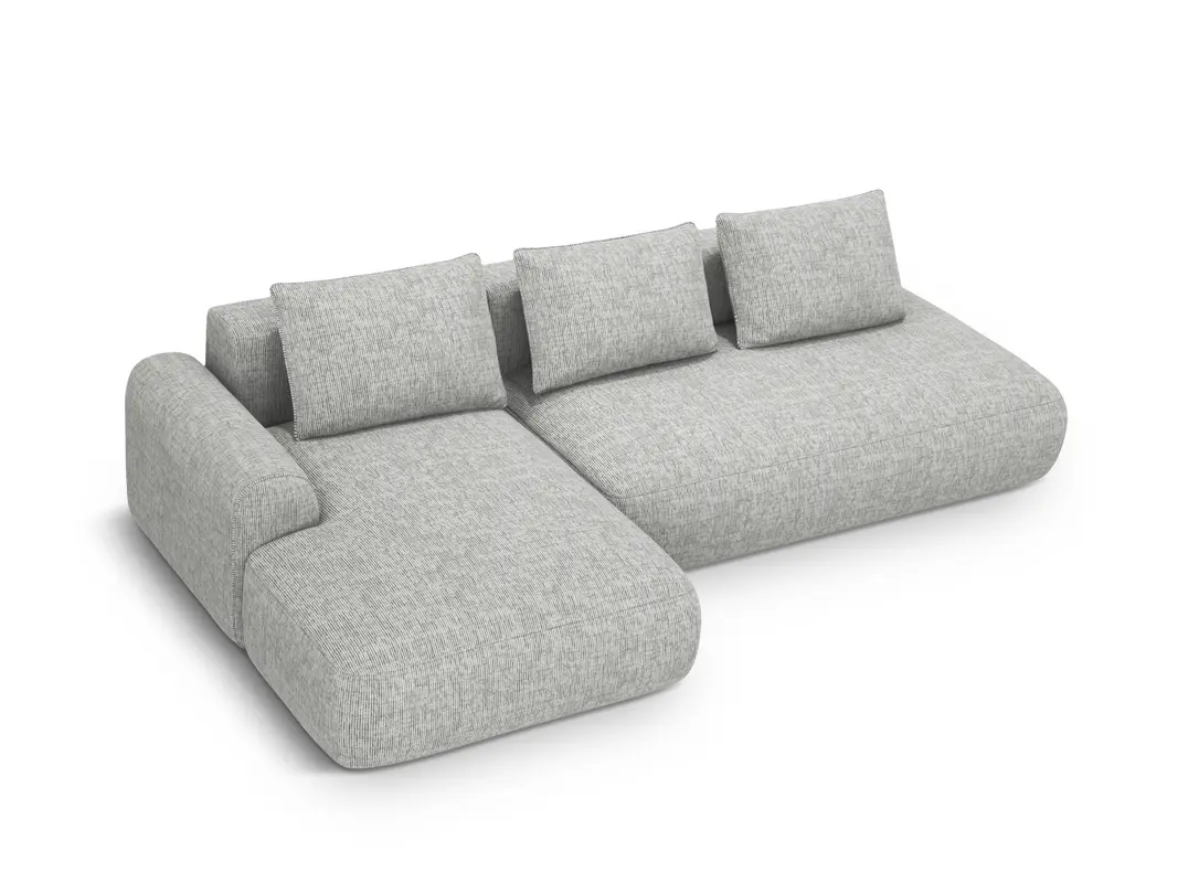 5-Sitzer Ecksofa links mit Bettfunktion und Box Calma
