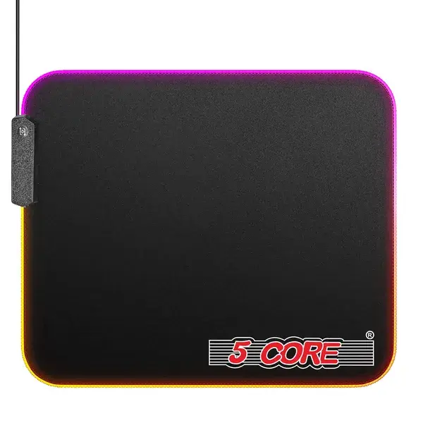 5Core RGB Gaming Mauspad – 12 Leuchtmodi, rutschfest