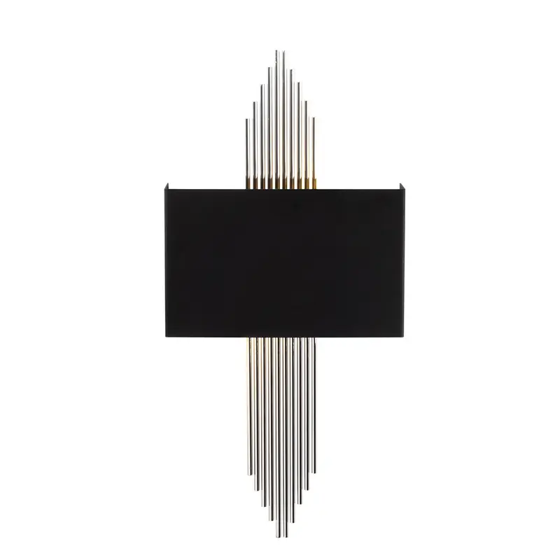 614 Wandleuchte - Schwarz Silber