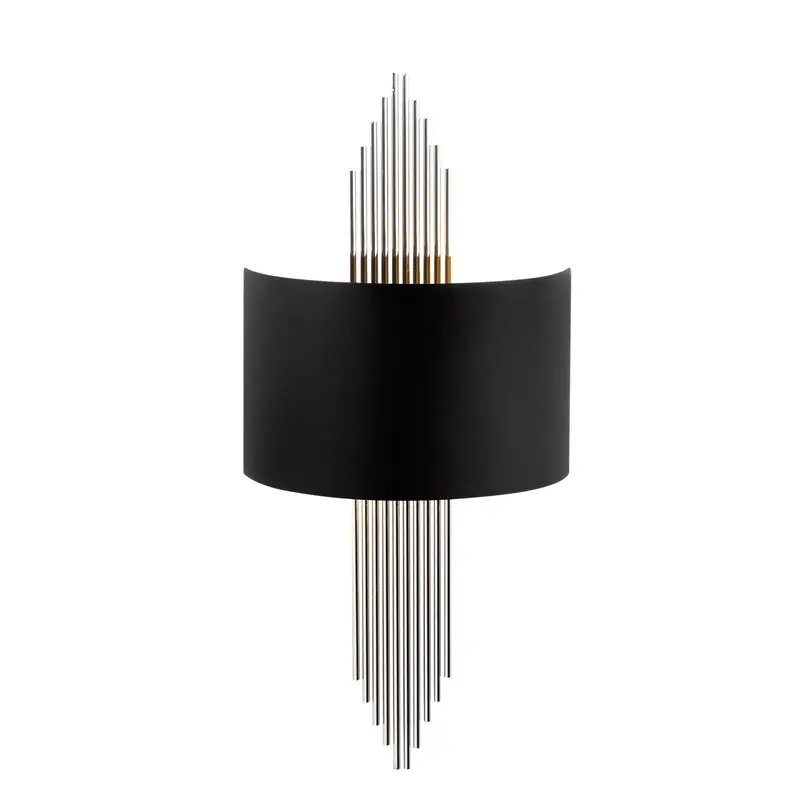 618 Wandleuchte - Schwarz Silber