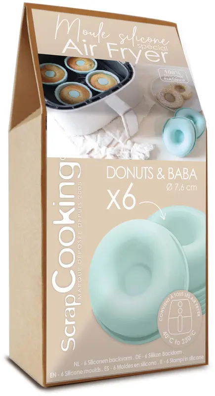6er Set Backform für Heissluftfritteuse Donuts