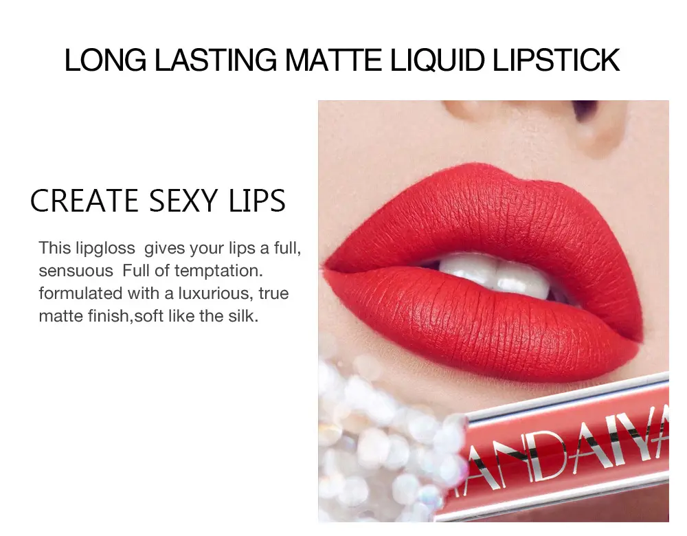 6er Set matter Flüssig-Lippenstifte