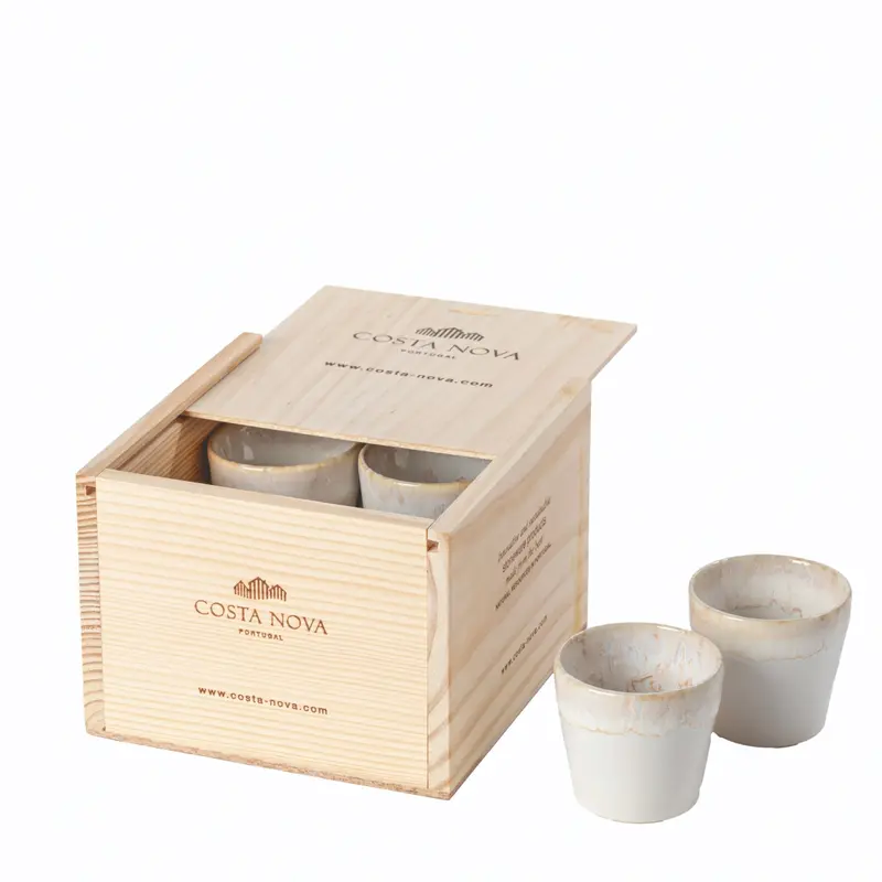 8er Set Grespresso Geschenkbox Espressotasse 70ml weiss