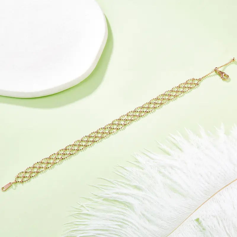 925-Silber Armband «Maglia» · Mesh, verstellbar