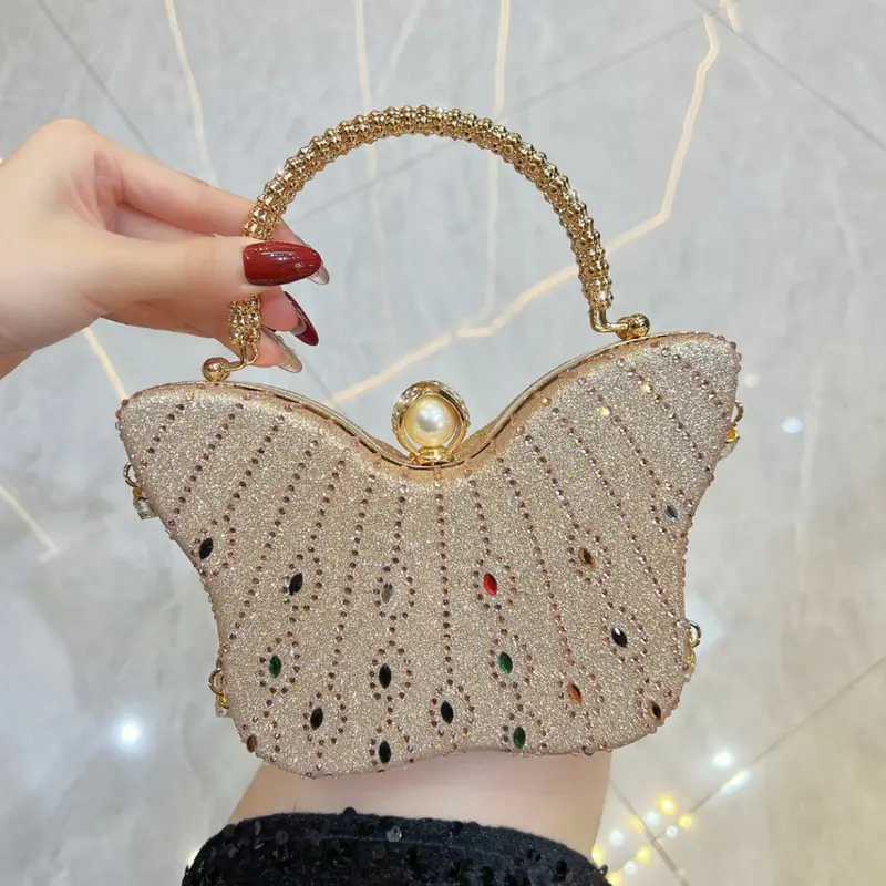 Abendtasche «Farfalla» – Schmetterling, Strass