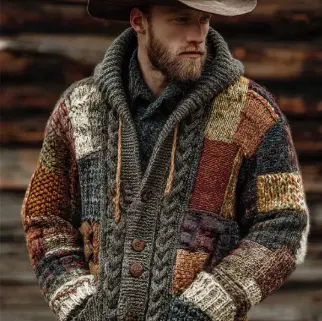 Abstrakte Cape-Jacke für Herren