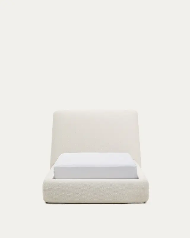 Abziehbares Bett Martina mit ecrufarbener Chenille für Matratzengrösse 90 x 200 cm