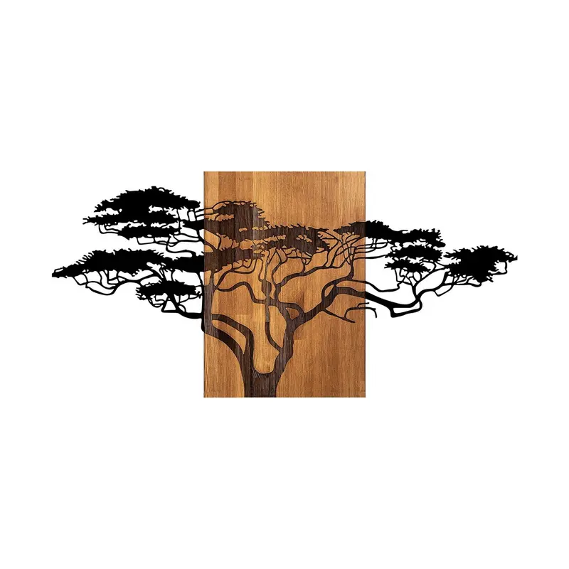 Acacia Tree Wanddeko - Schwarznuss