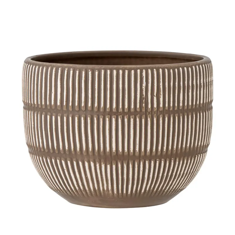 Aiva Blumentopf, Braun, Steingut