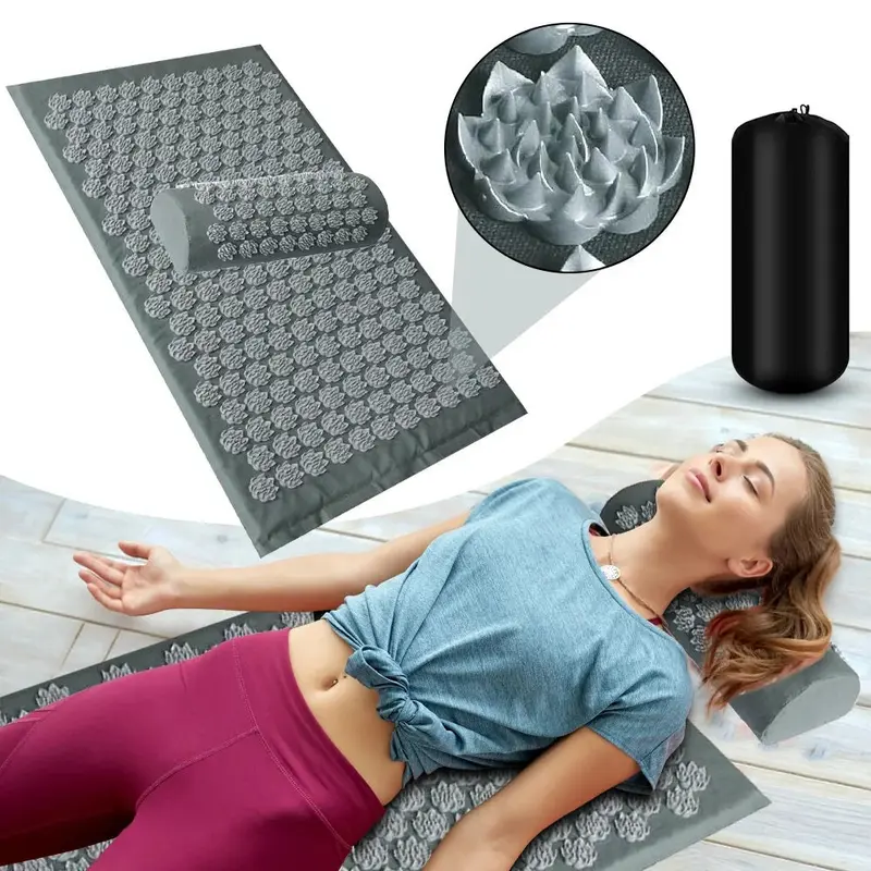 Akupressur-Matte Premium Set – Mit Kissen, Kuznetsov-Spikes, Sport & Wellness