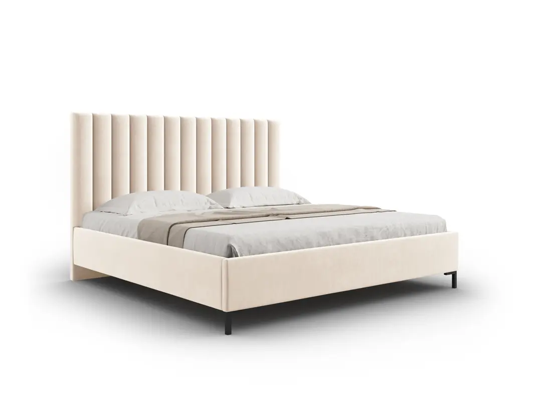 Allison Velour Bett mit Stauraum und Headboard