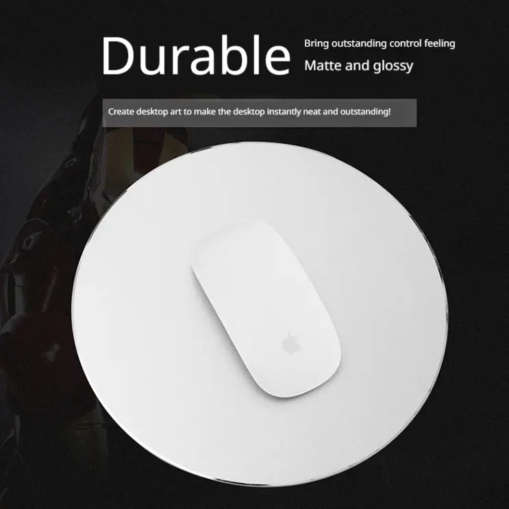 Aluminium Mauspad, doppelseitig, rund & eckig