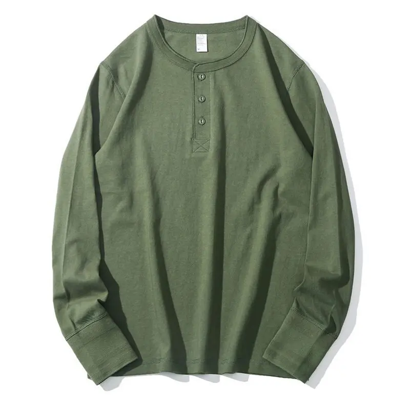 American Henry Langarmshirt mit Stehkragen