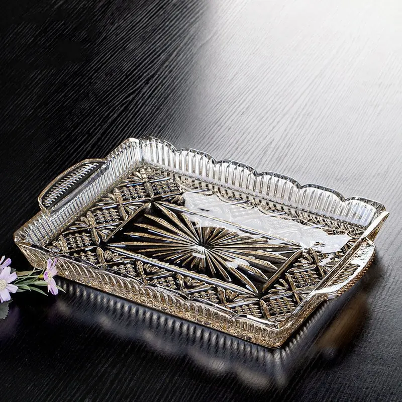 American-Style Glas-Tablett, 40 x 27.5 cm