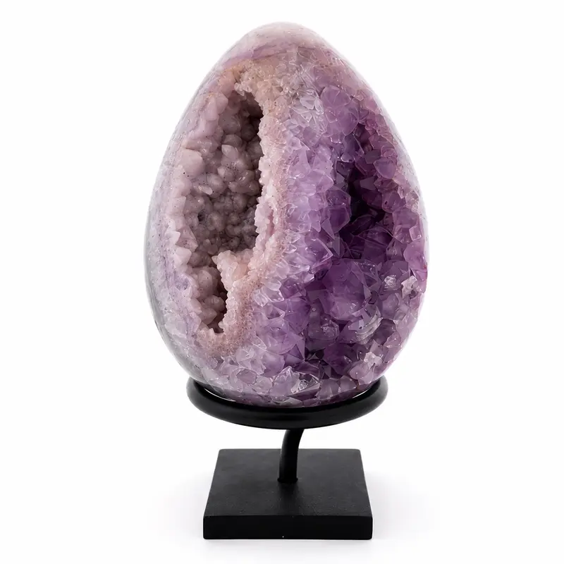 Amethyst-Ei mit Druse "Crystal Cave"