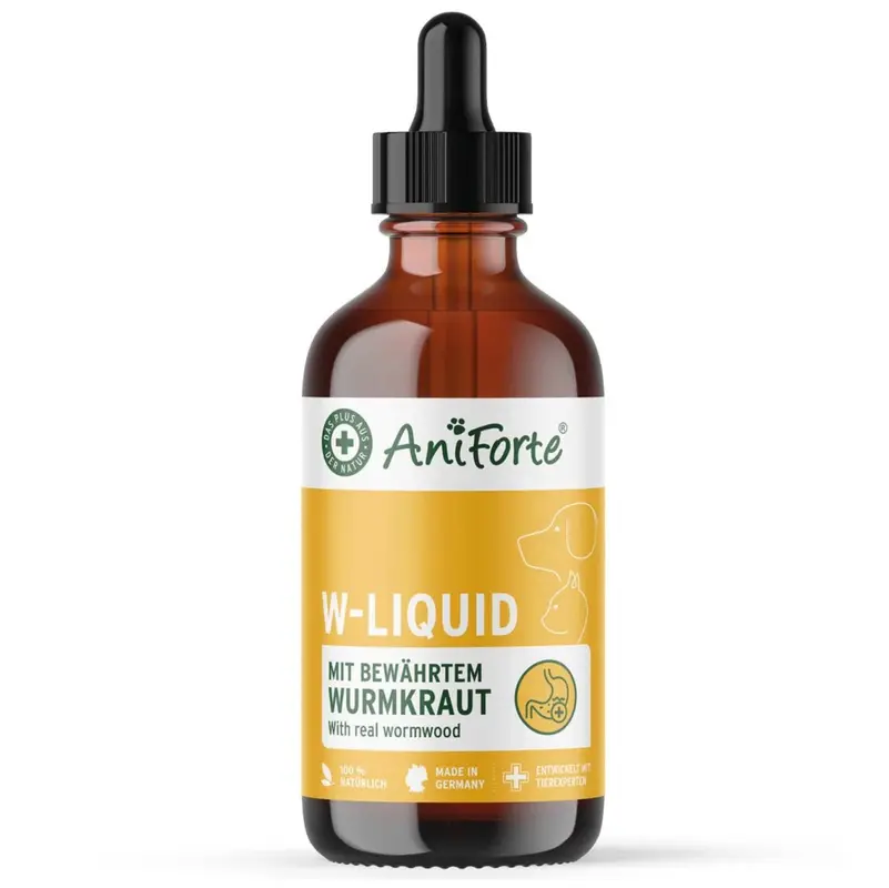 Aniforte W-Liquid Für die natürliche Darmabwehr - natürliche Wurmkur für Hund und Katze - 50ml