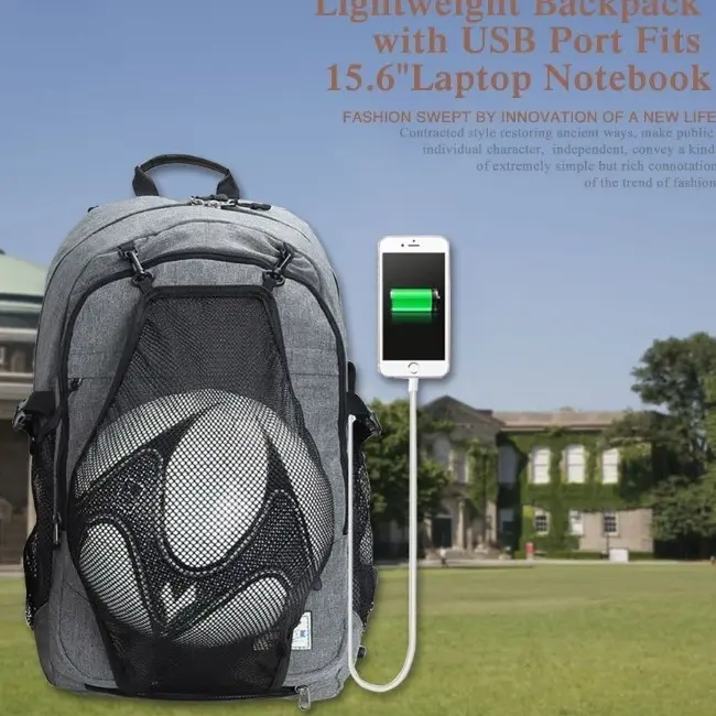 Anti-Theft USB-Laptop-Rucksack mit Schultergurten