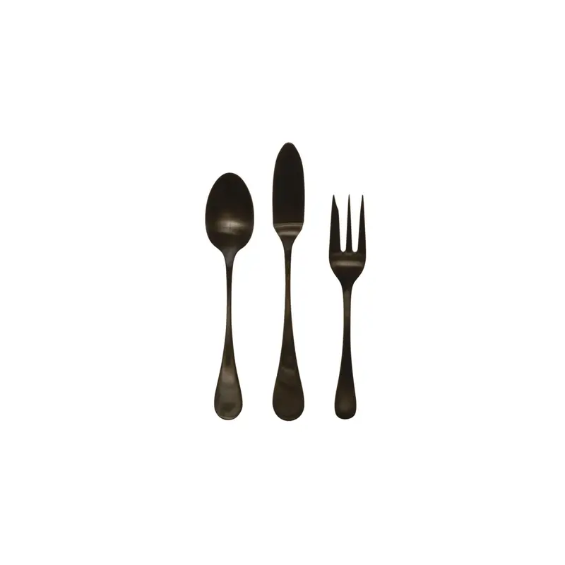 Antigo Aperó Besteckset 3tlg D10.3cm H5cm schwarz matt